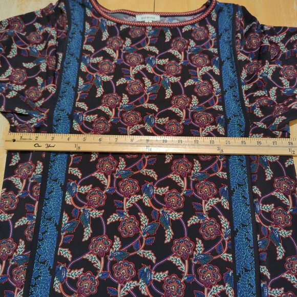 Max Studio Floral Pullover Shift Dress Size Small 3/4" Balloon Sleeves‎ - Picture 11 of 14